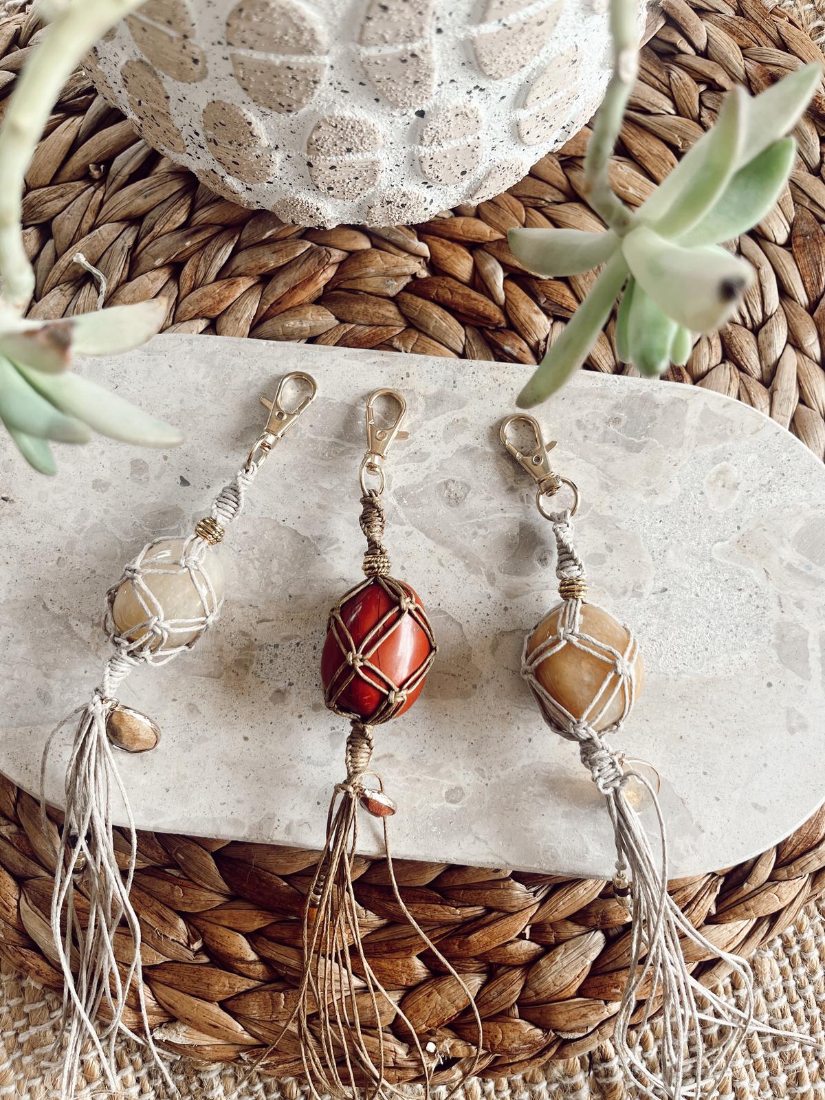 Tumble Stone Keychains 