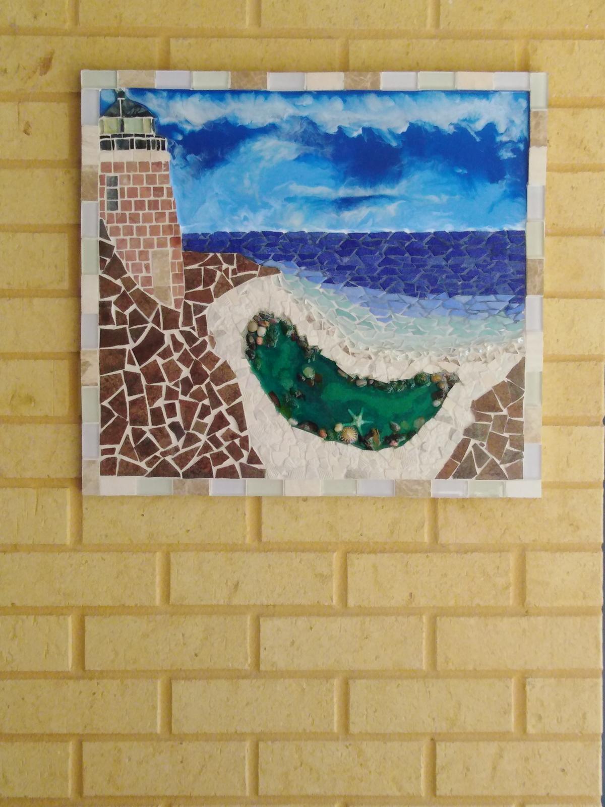 Lighthouse Art combination Of Mosaic and Resin