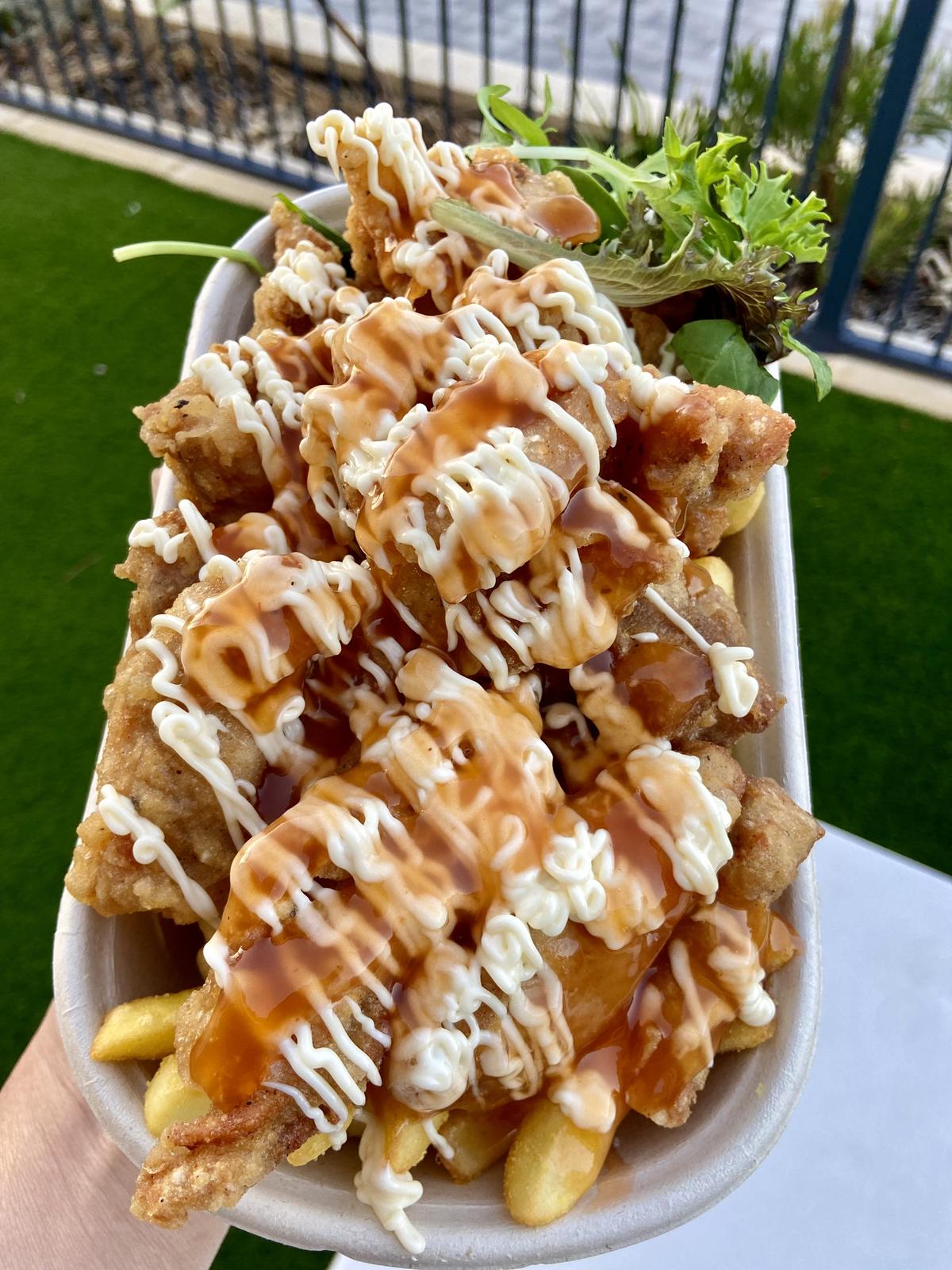 Chicken strips loaded with chips
