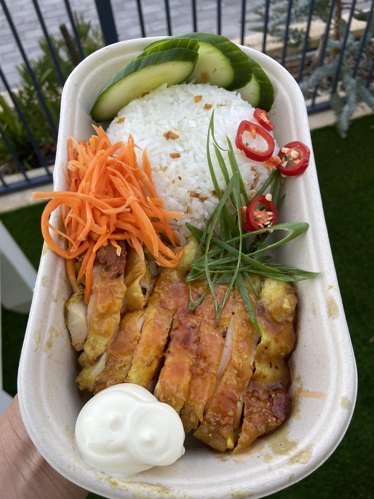 Chicken with Garlic fried rice