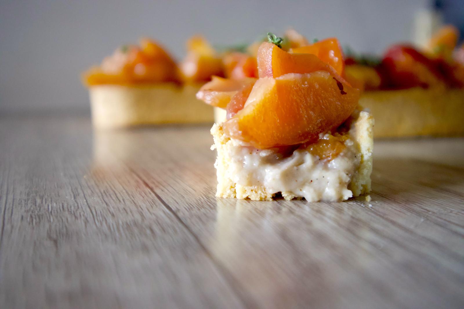Peach vegan and GF tart