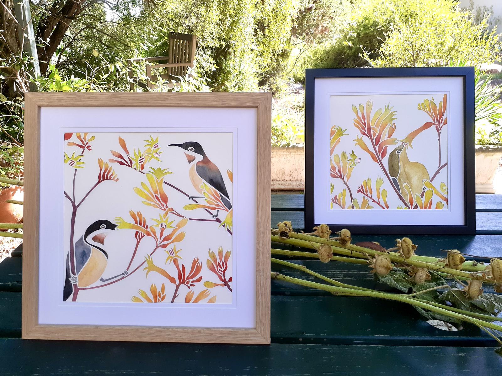 Papercut with watercolour