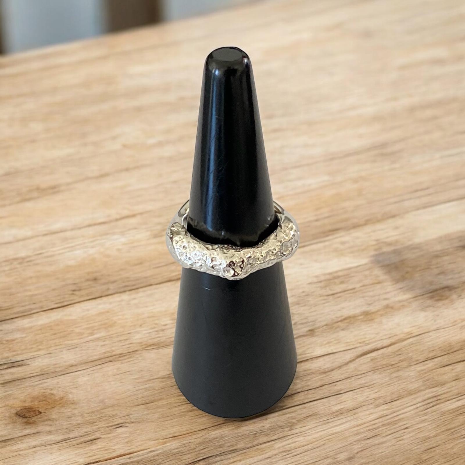Silver ring (made by using the sand casting technique)