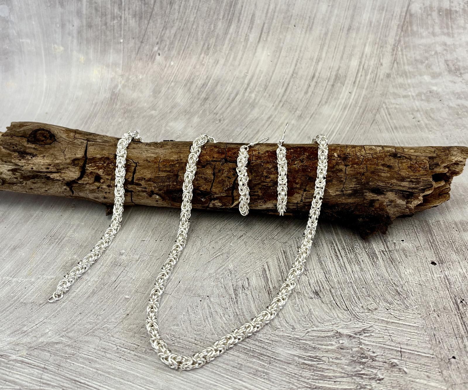 Silver Byzantine Chainmaille jewellery