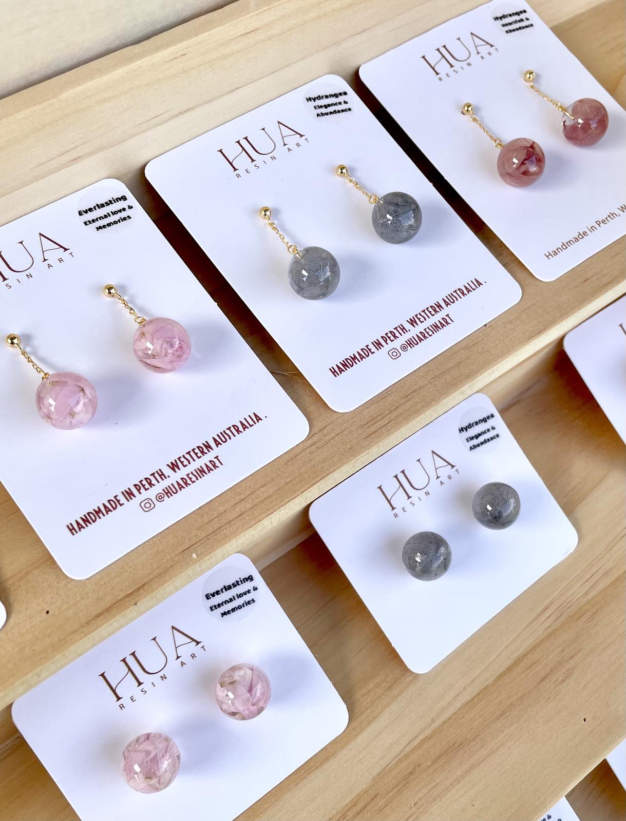 Dried flowers earrings