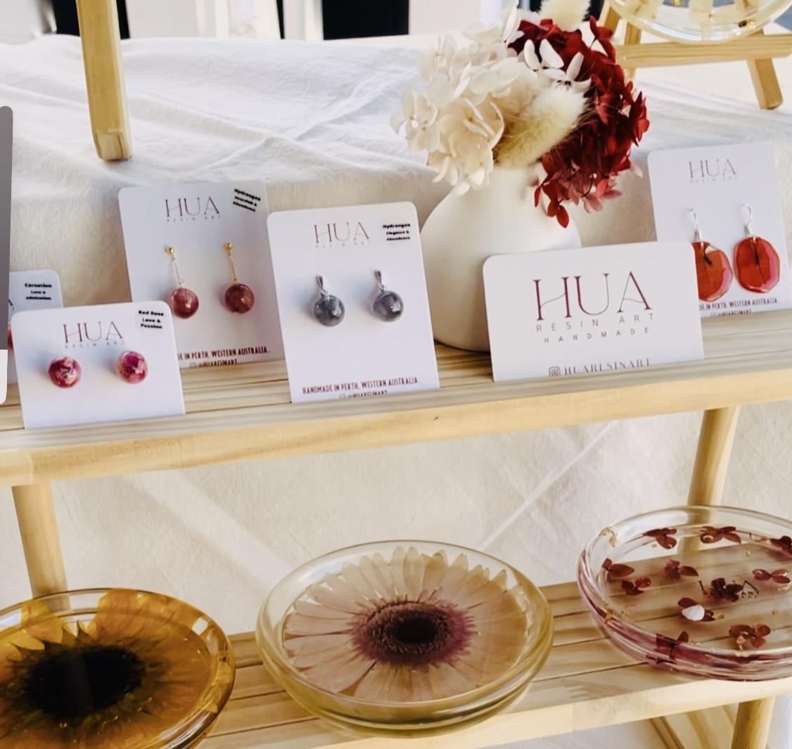 Dried flowers earrings