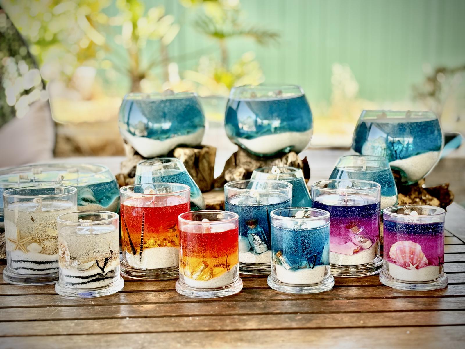 Gel beach candles