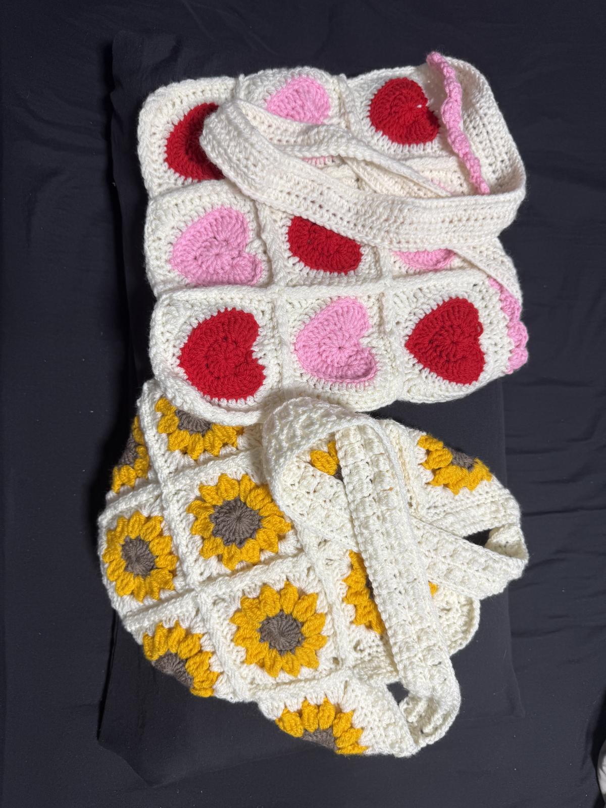 Granny square Tote Bags
