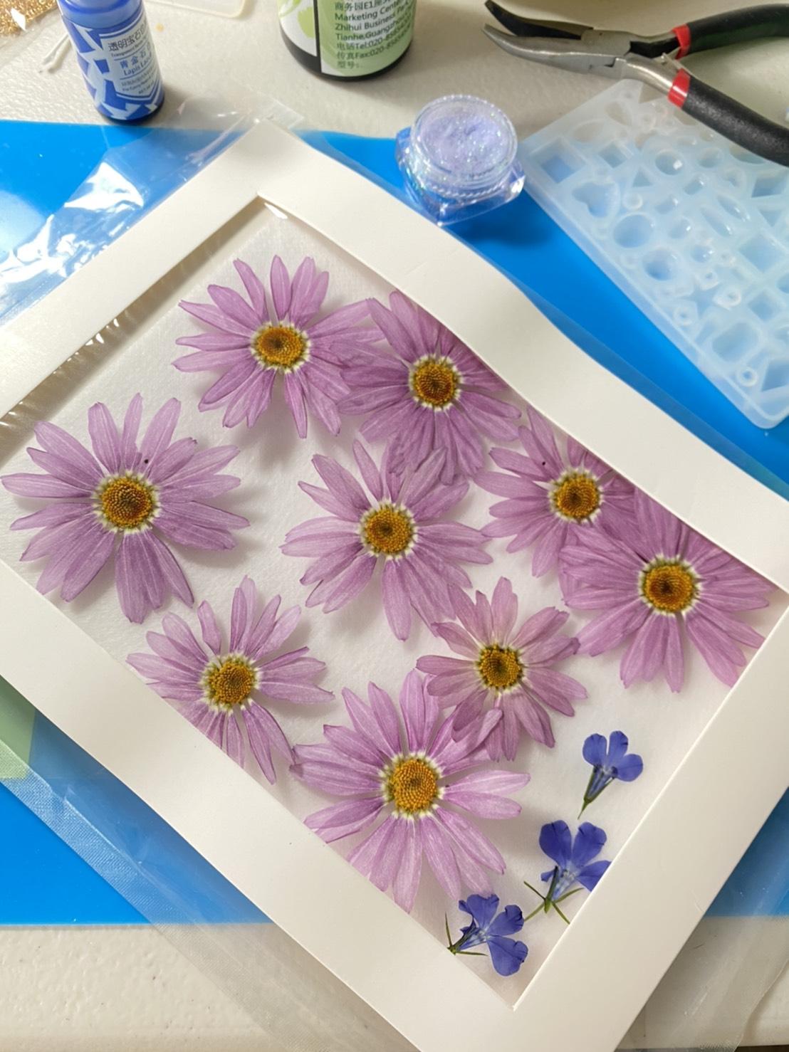 We made our own dried flowers