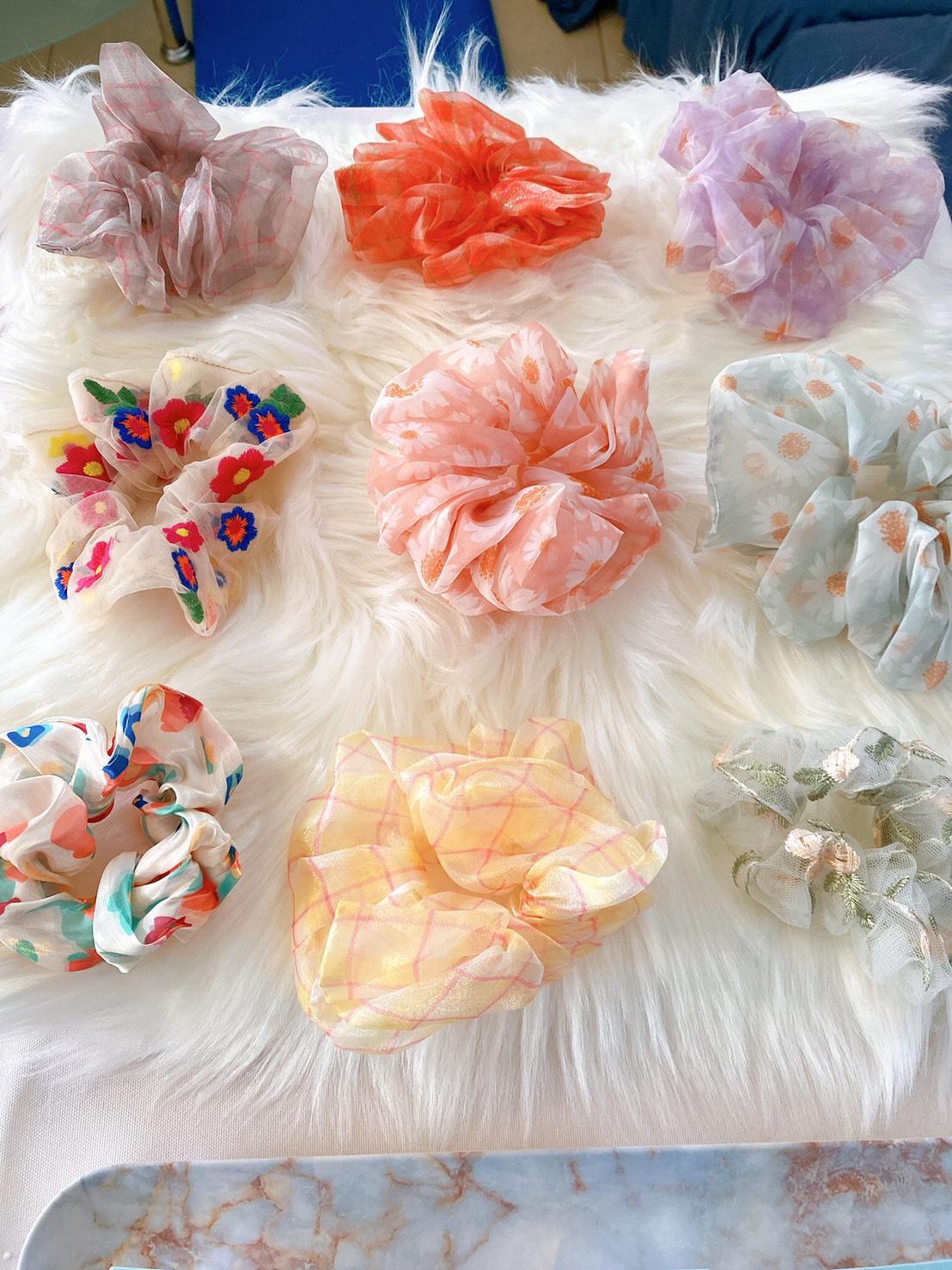 Handmade scrunchies
