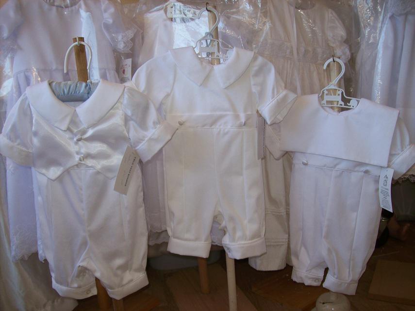 Boys baptism rompers