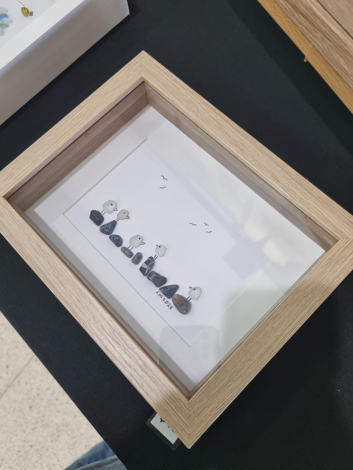 Tumbled glass - birds