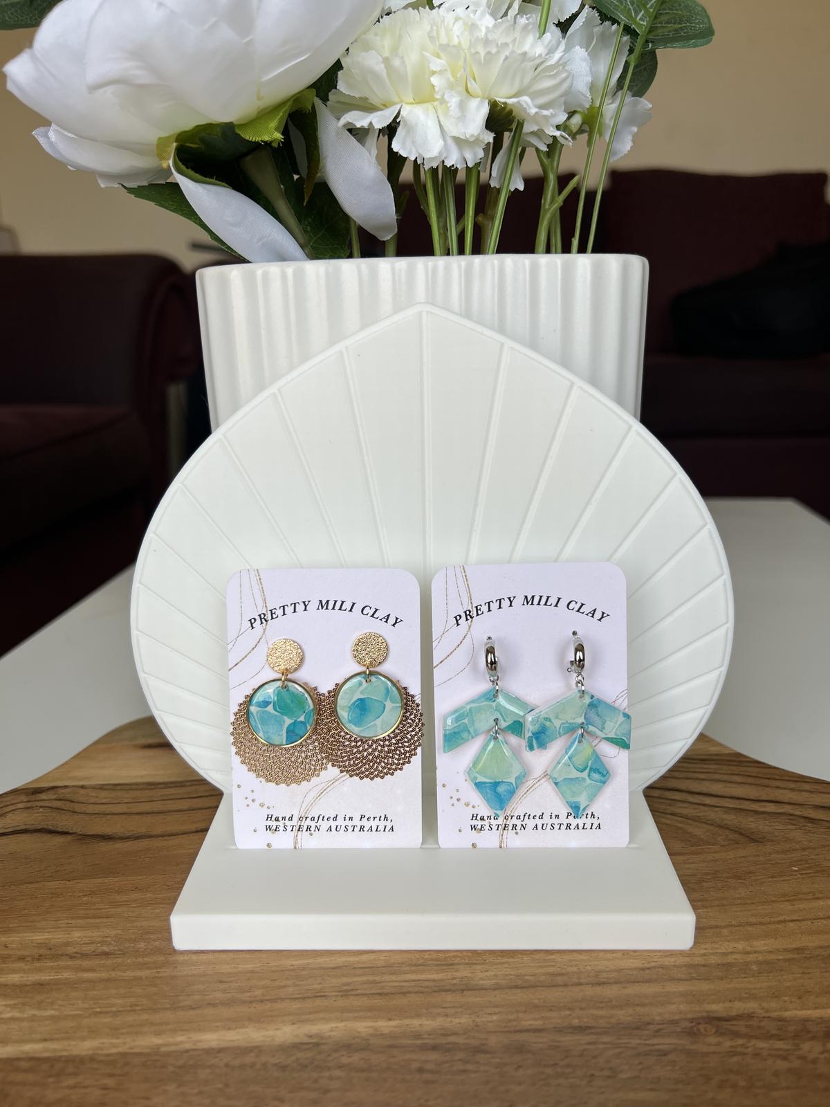 Sea blue earrings