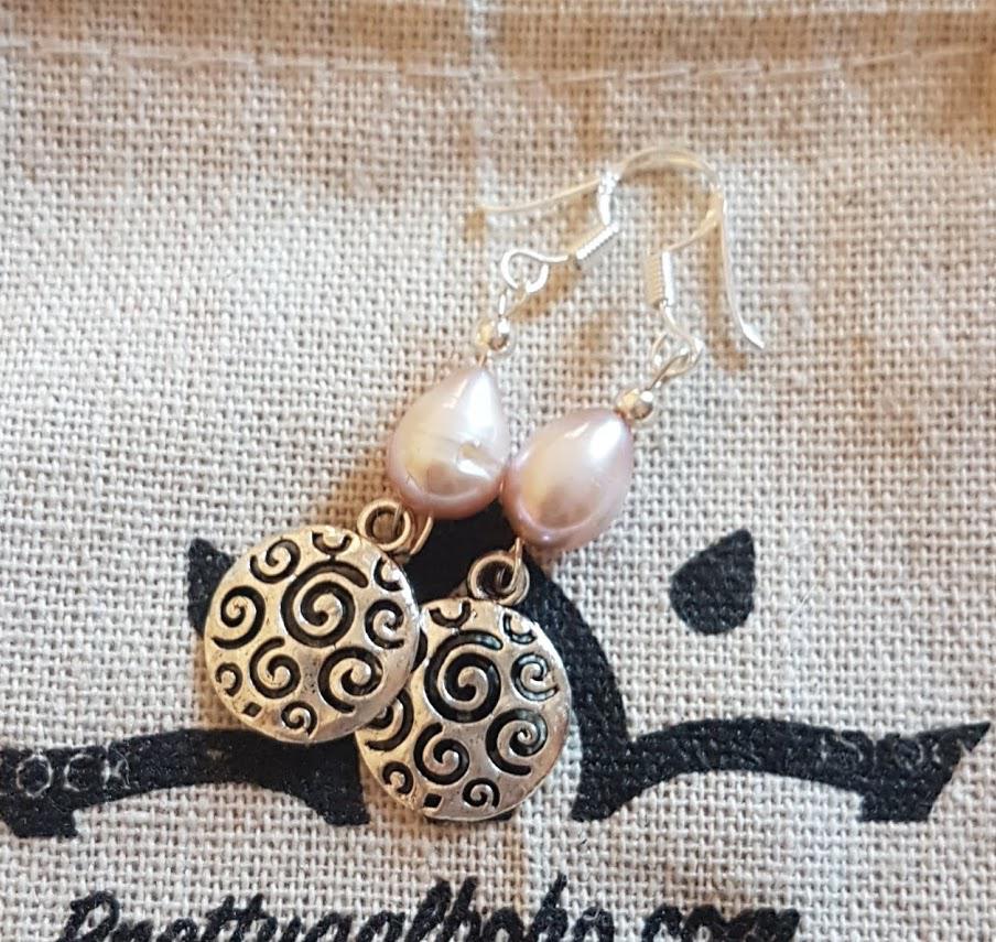 Handmade Freshwater Pearl Charm Earrings