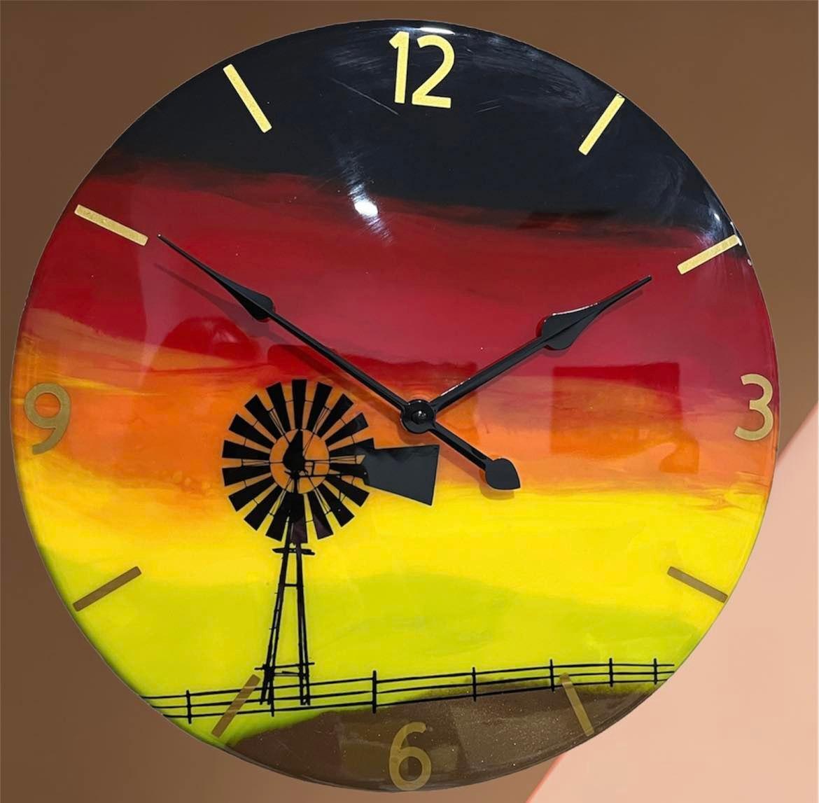 Australian sunset clock