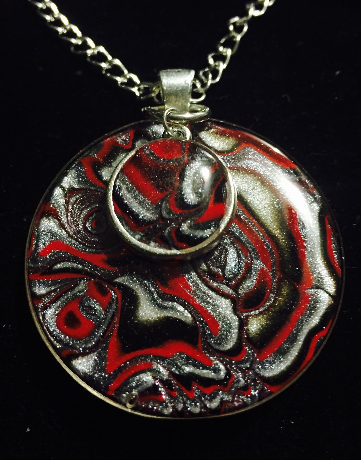 Mukume Gane Double bezel pendant