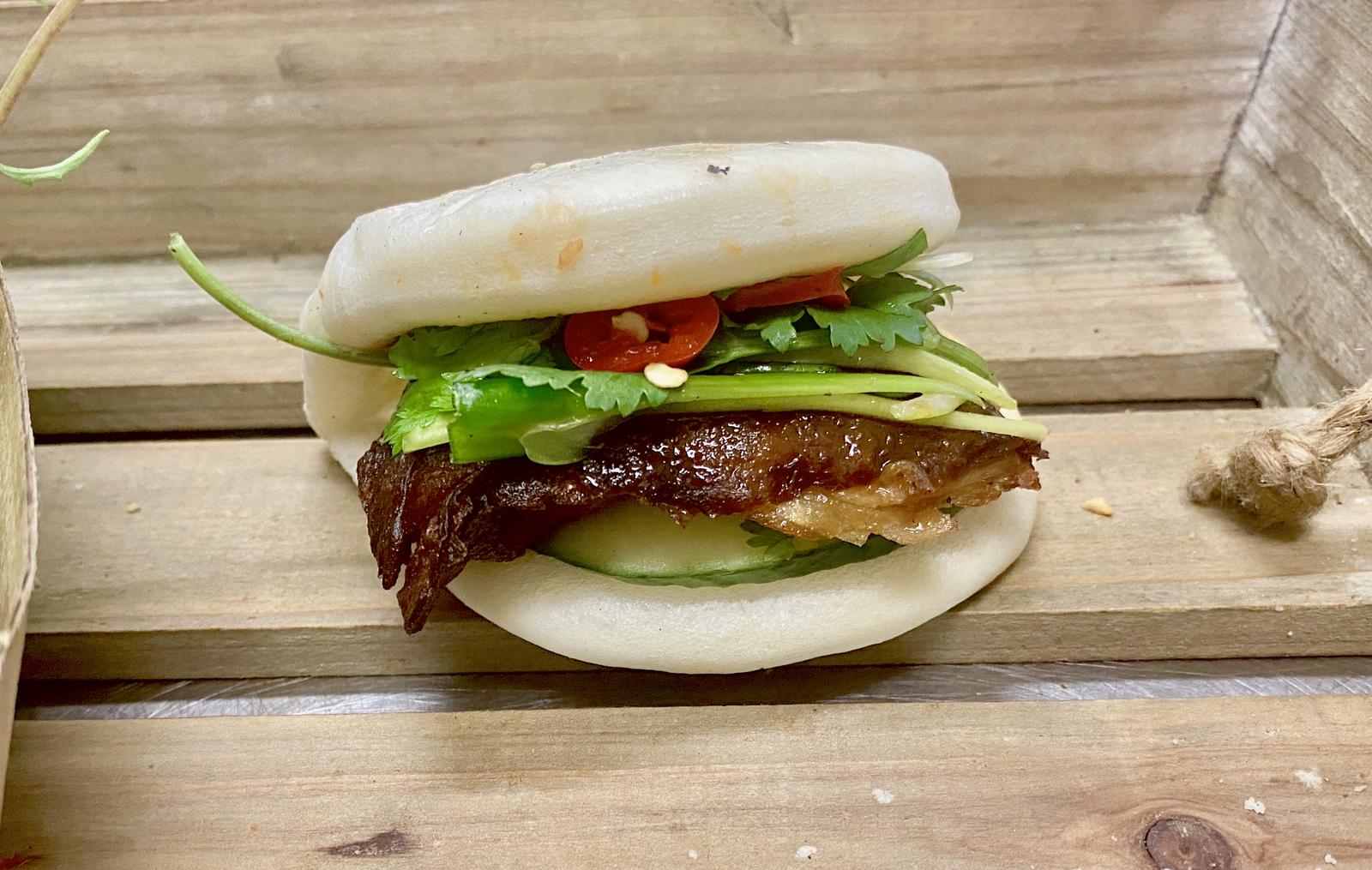 Vegan duck bao