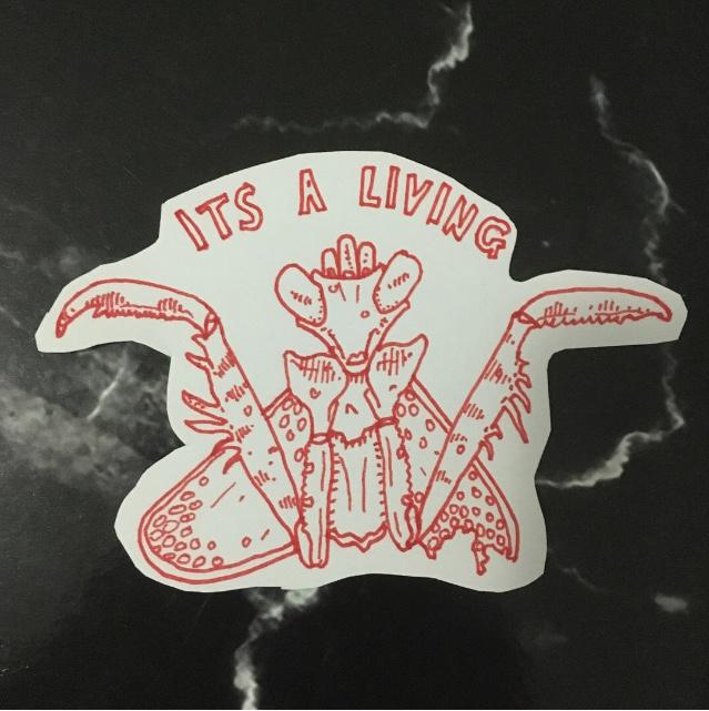 “It’s a living” sticker