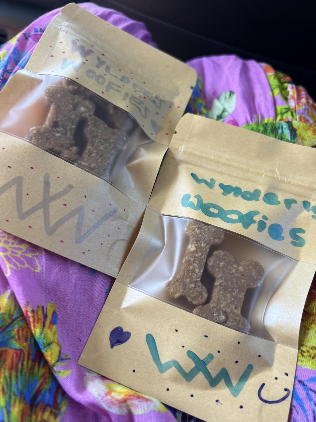 A sample pack of dog treats