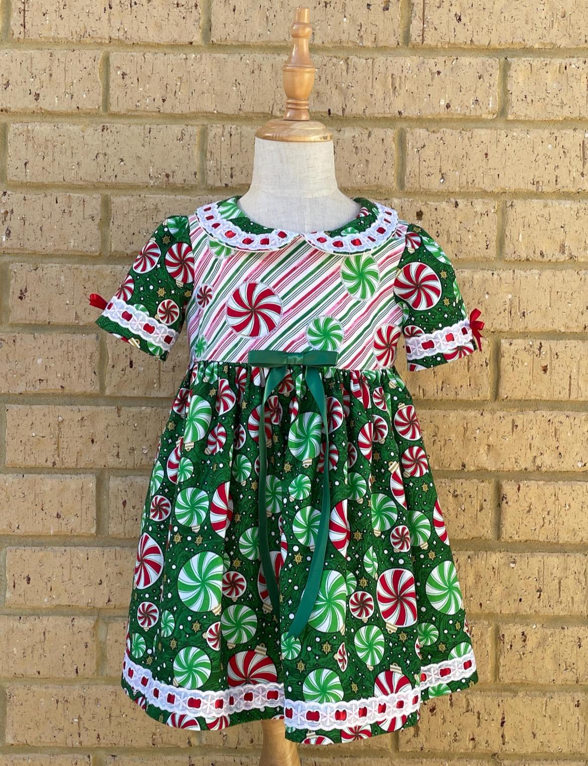Peppermint swirl Xmas dress