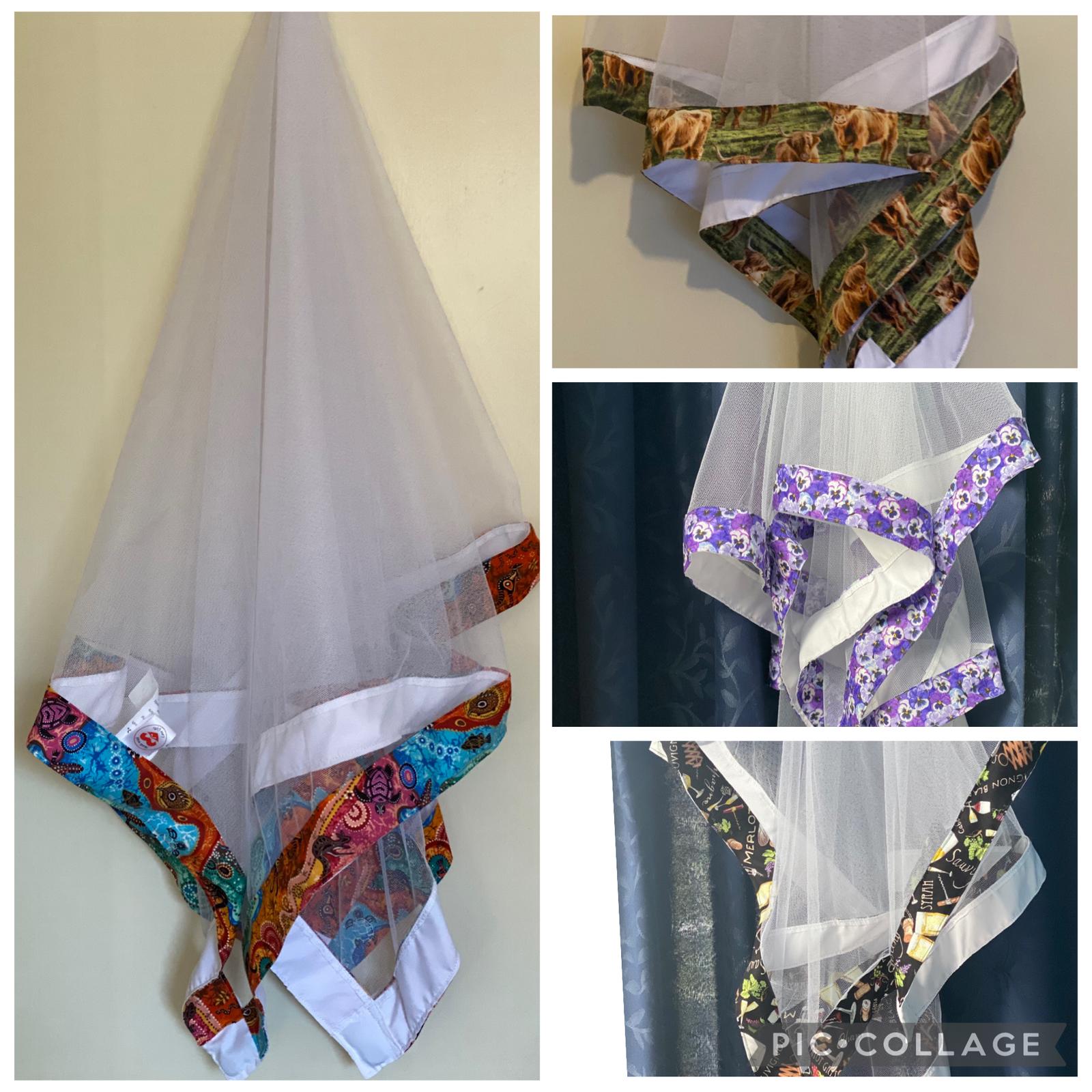 XL mesh food covers with weighted corners 