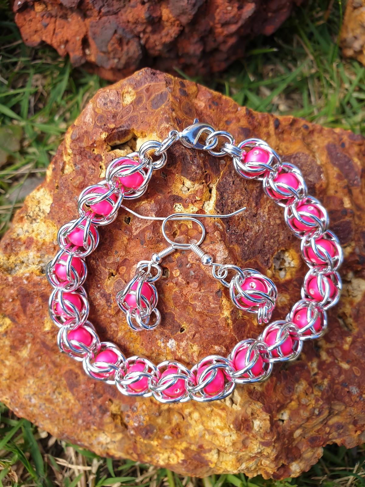 Neon pink bracelet