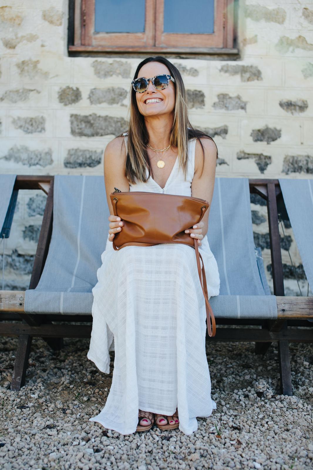 Bahru Leather Florence Caramel Cross body bag