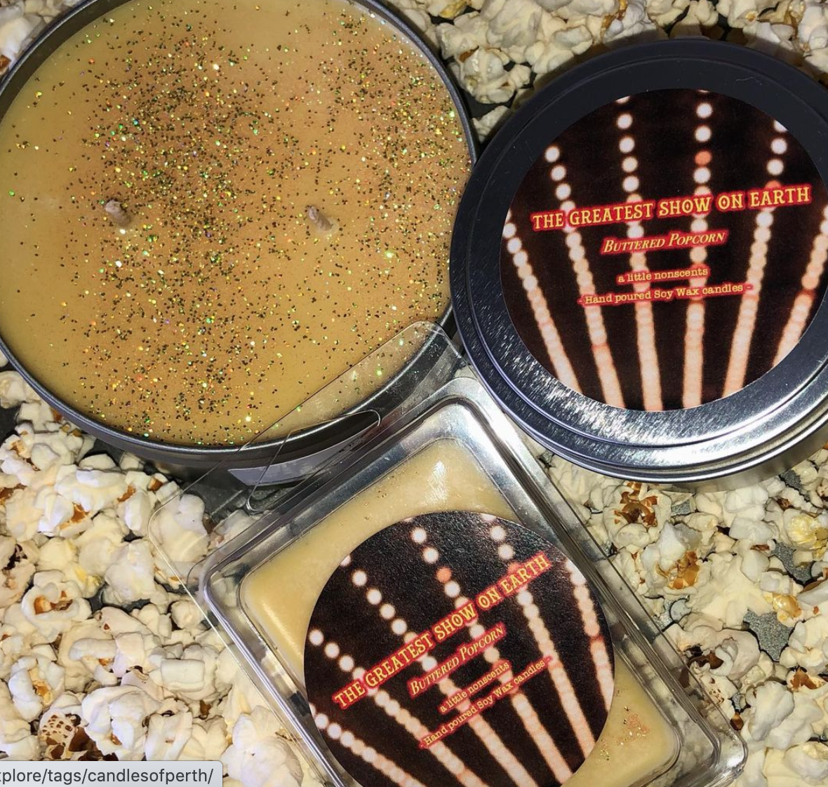 The greatest show on Earth! Buttered Popcorn scented candle