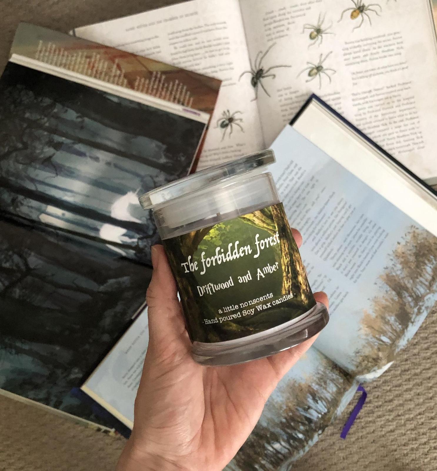 The forbidden forest. Harry Potter inspired candle