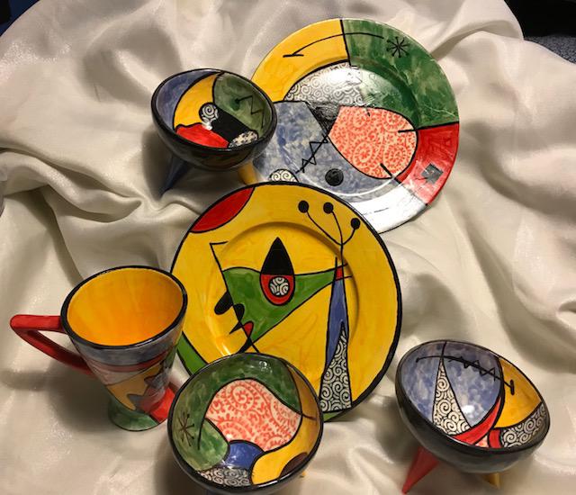 Miro Inspired Dinner Ware