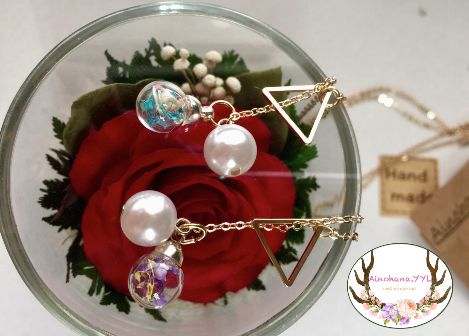 REAL FLOWER NECKLACE AND ACCESSORIES
