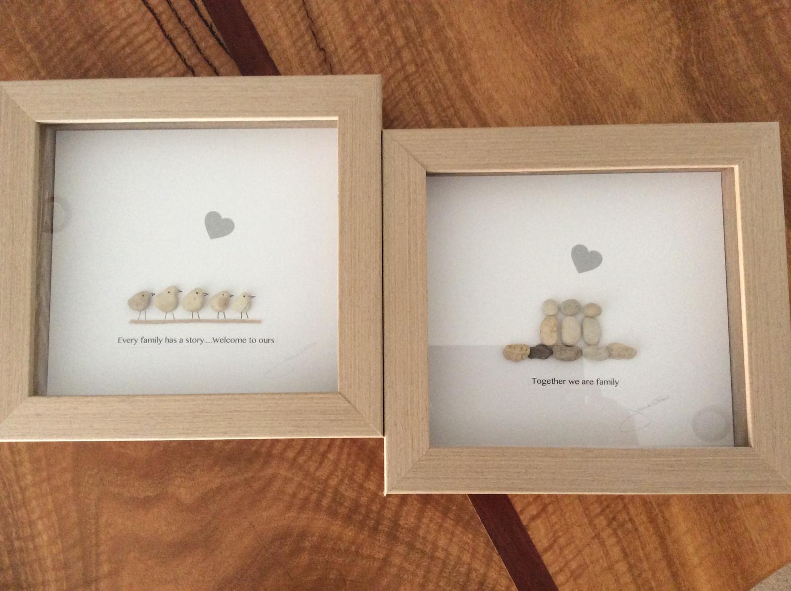 Large Woodgrain framed pictures