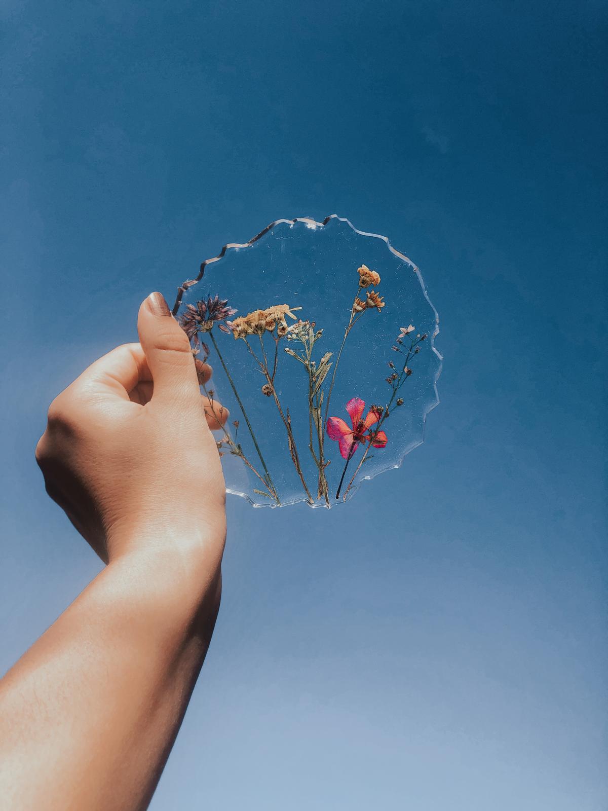 Dried Flower Coaster Sets