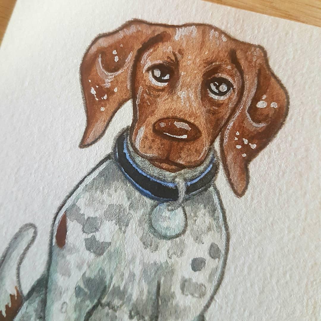 Mini watercolour - dog