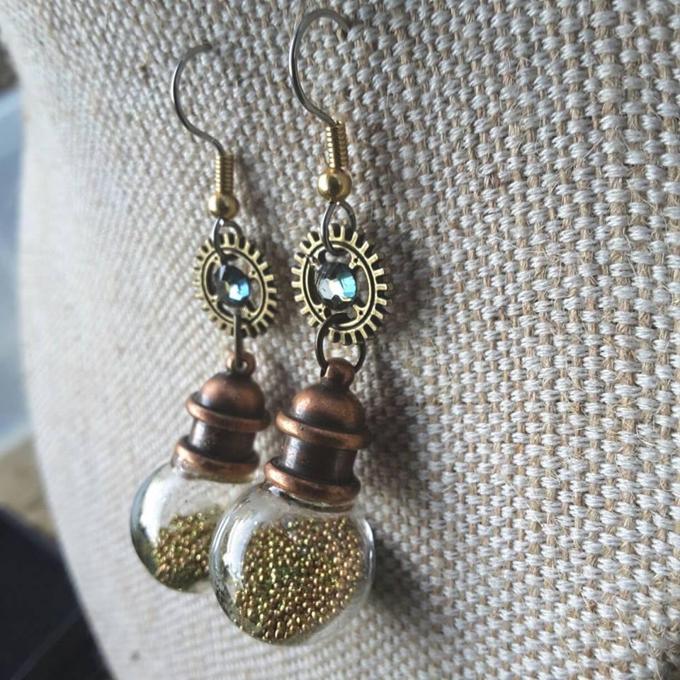 glass earrings