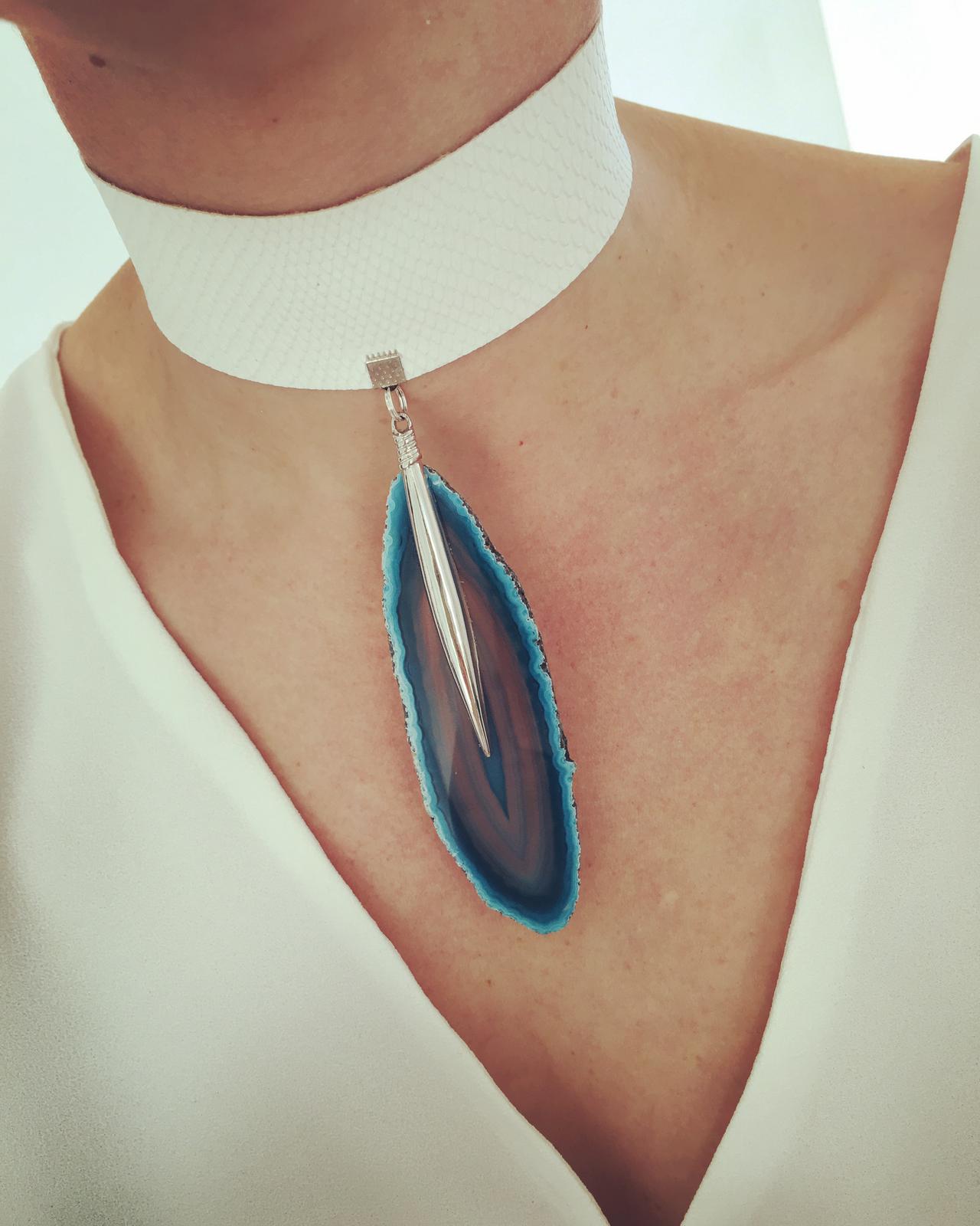 Alchme Divinlys Agate Slice Choker