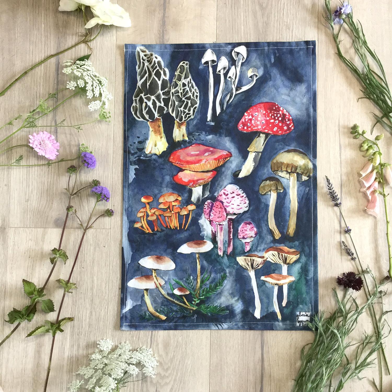 Mushroom Tea Towel