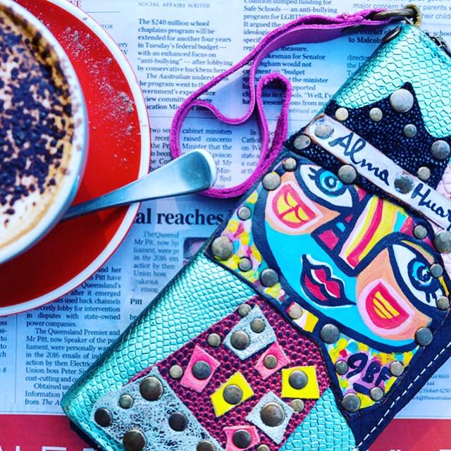Unique Alma and Me Leather Wallet/Clutch