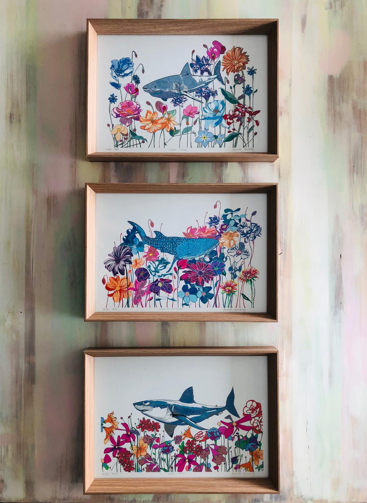 Shark Series (Gel pens on watercolour paper- available as limited edition print)