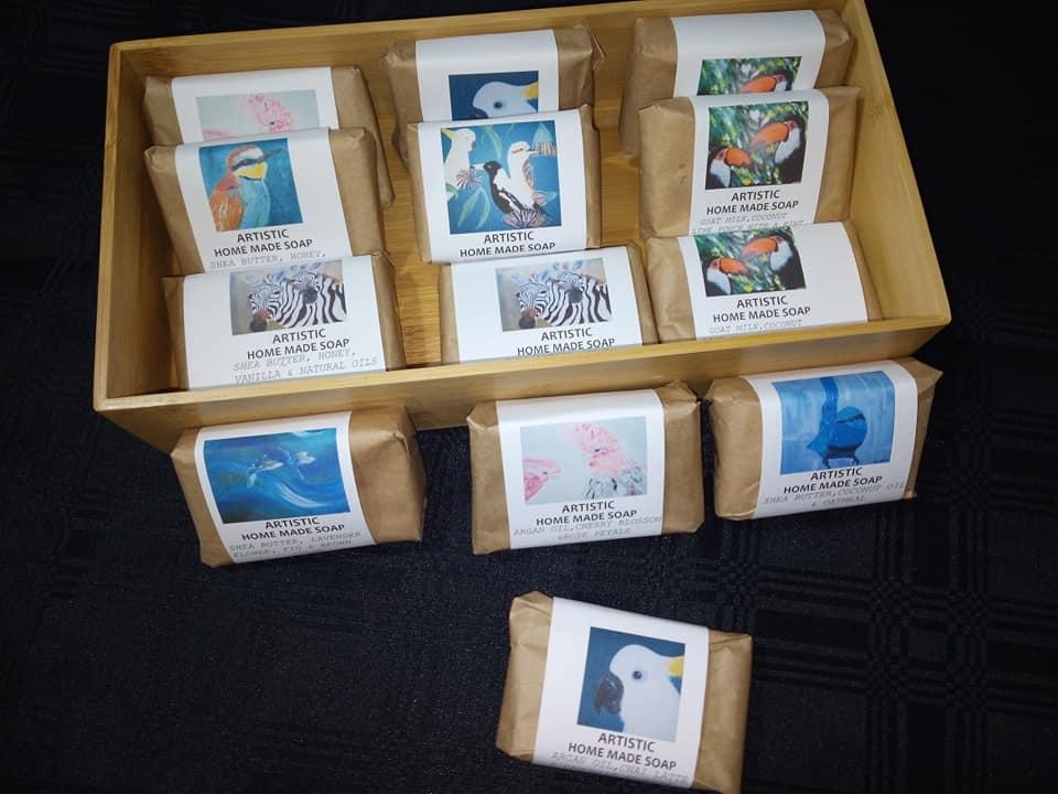 4) Home made artistic soap