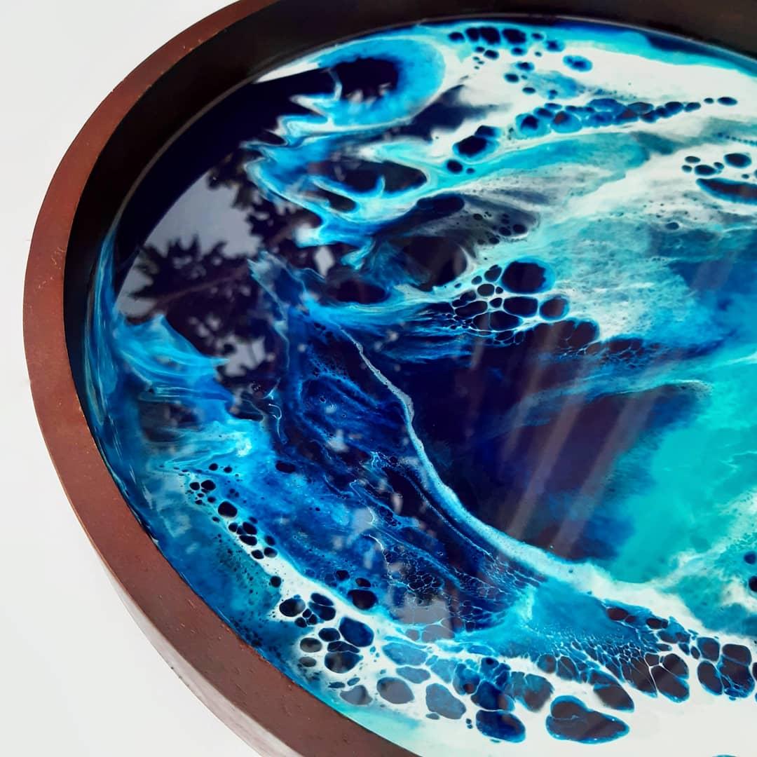 Resin art trays