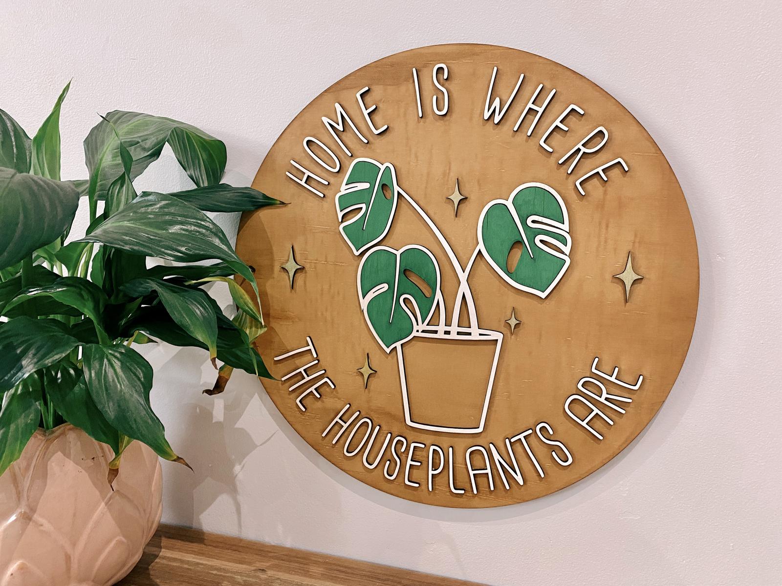 House plant 3D sign