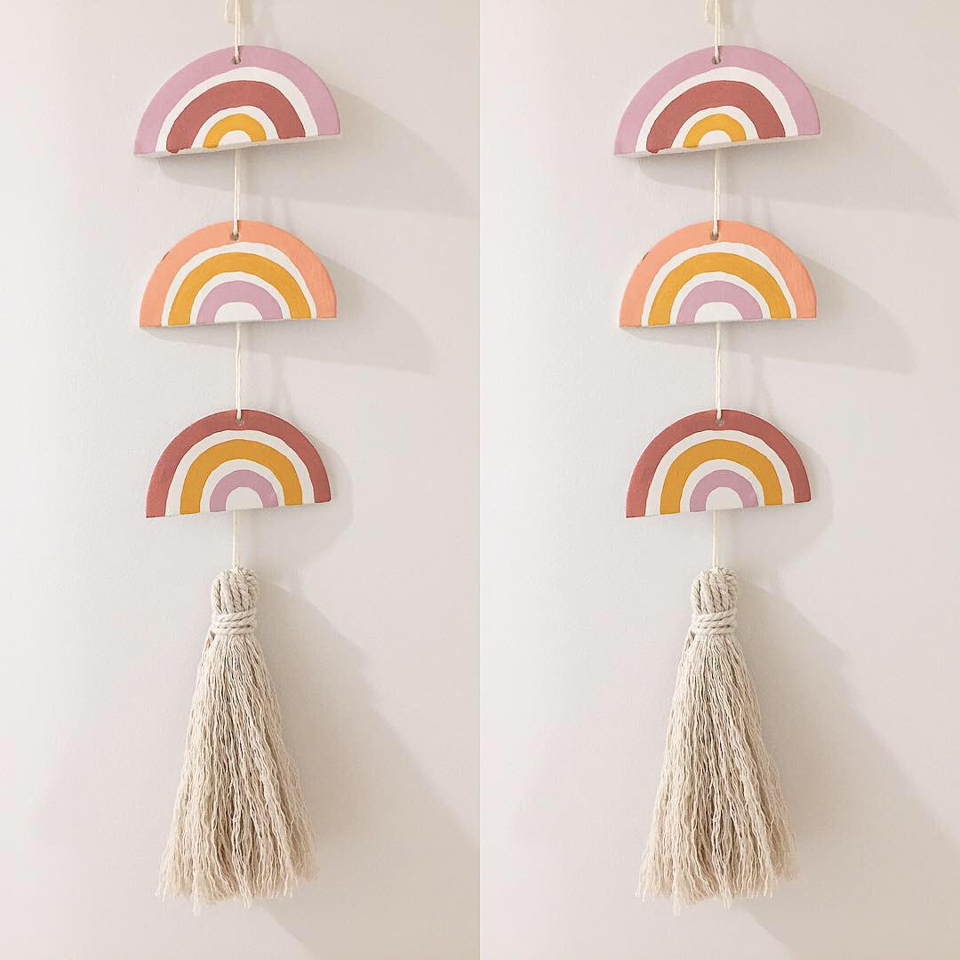 White clay hangings