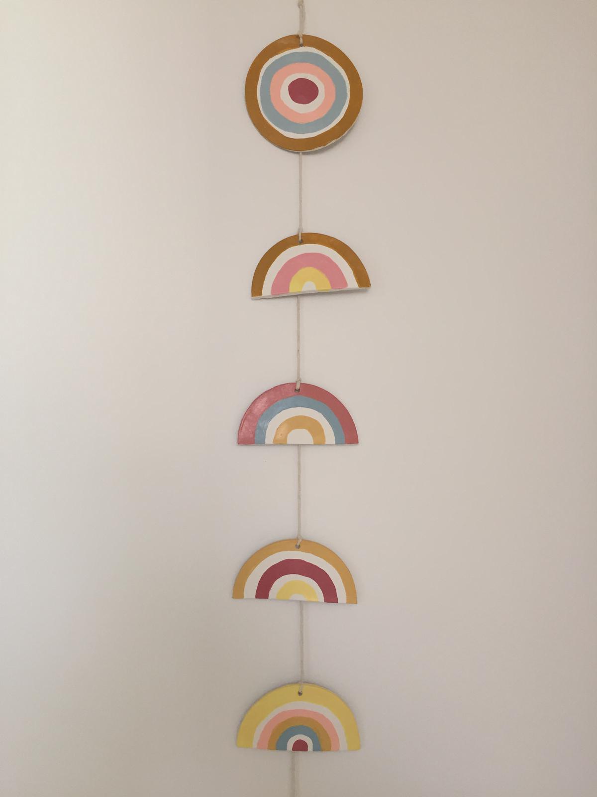 Clay and acrylic wall hanging