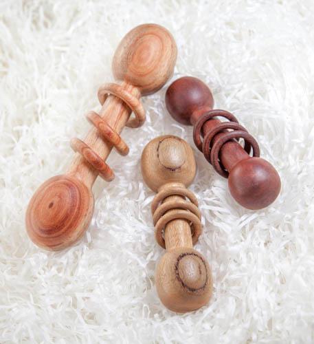Baby Rattles with captive rings
