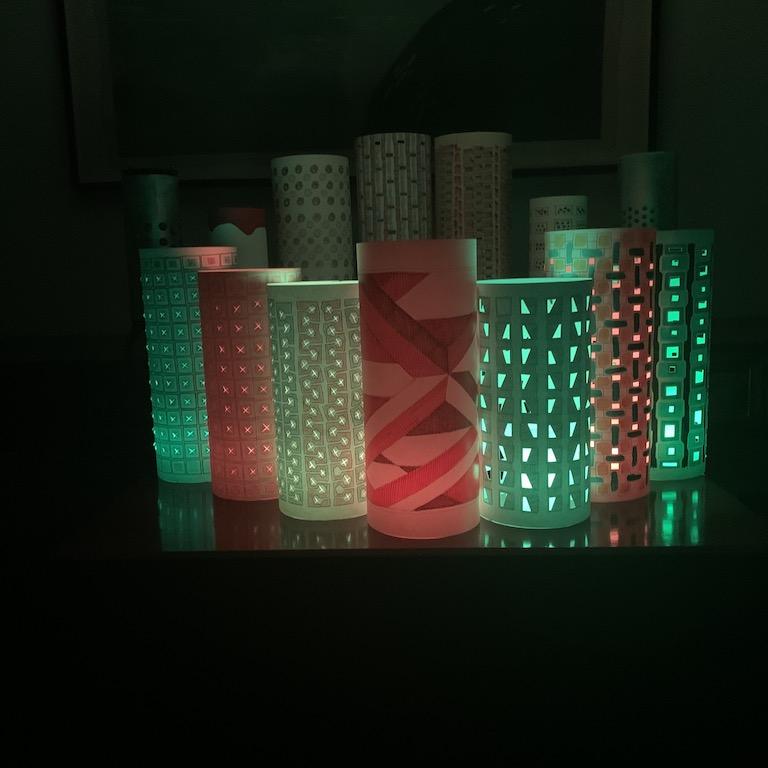 Barrel Lamps in night mode