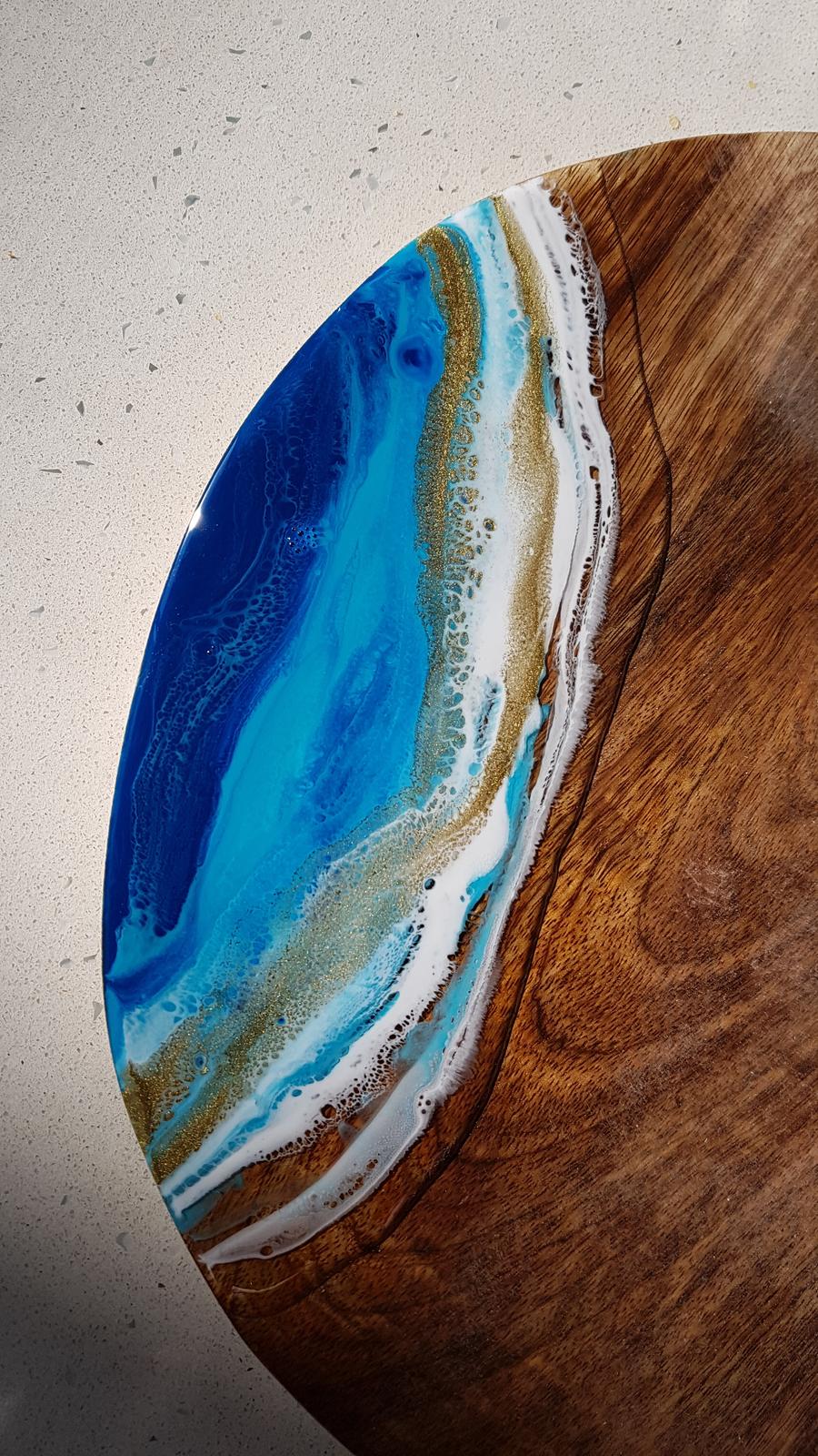 Intricately detailed resin serving boards