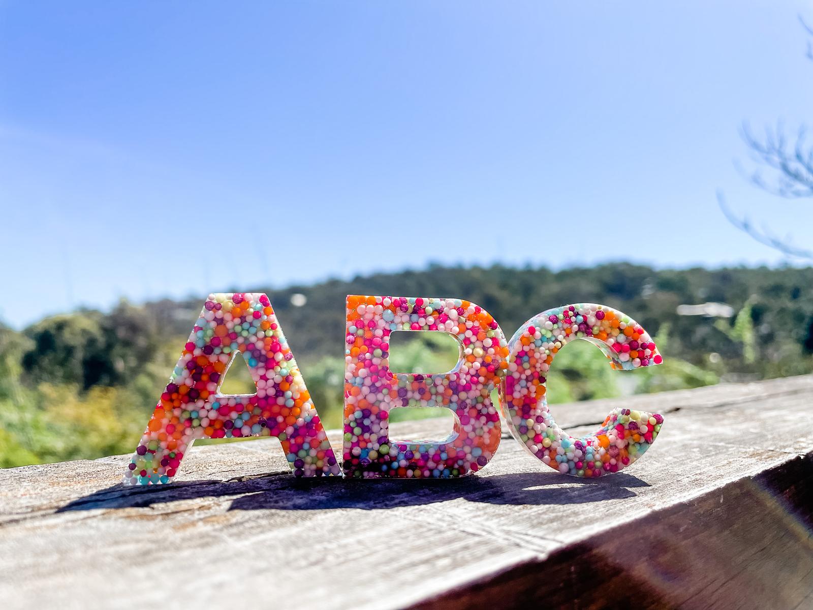 Resin letters
