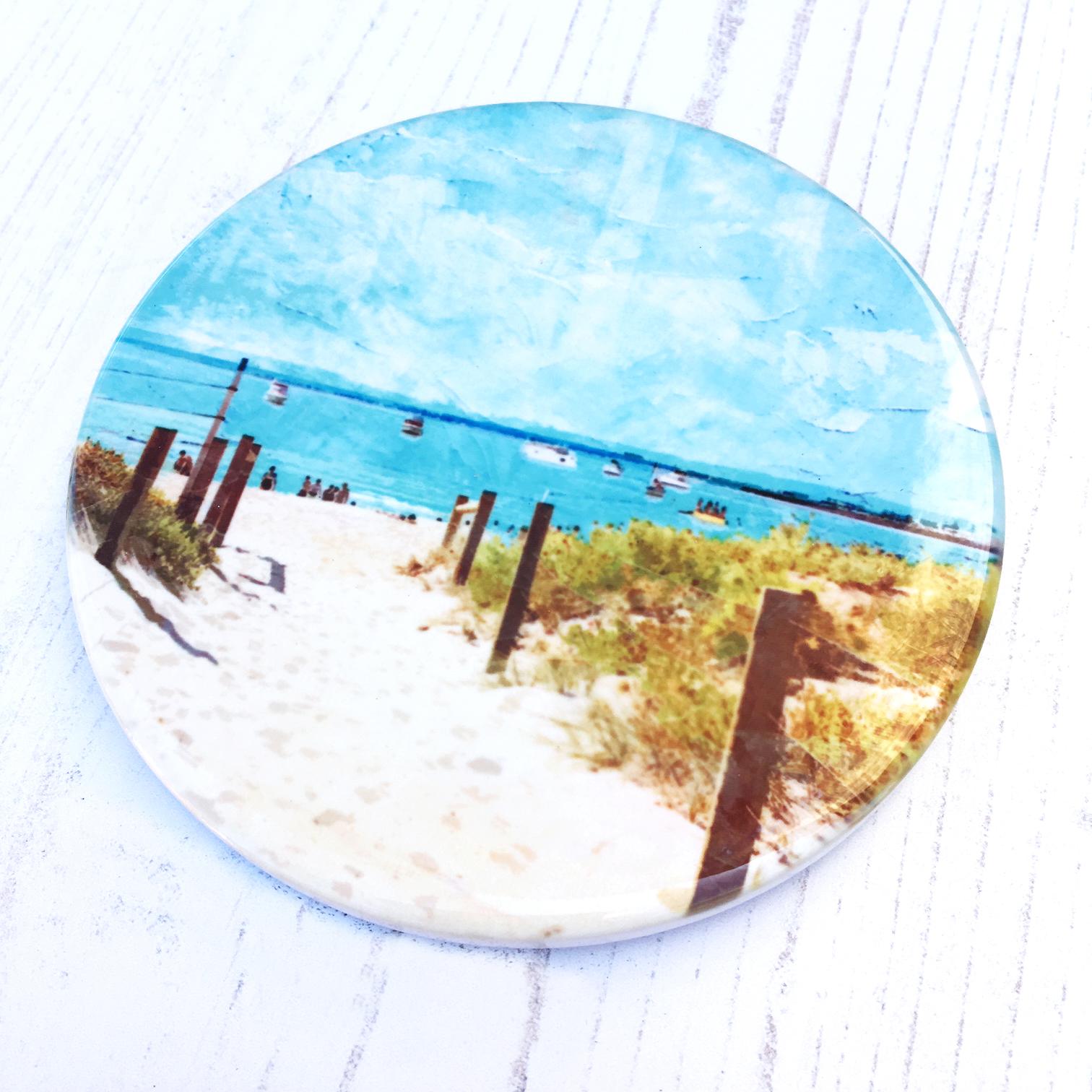 Summer Days at South Beach, Fremantle - Ceramic Coaster