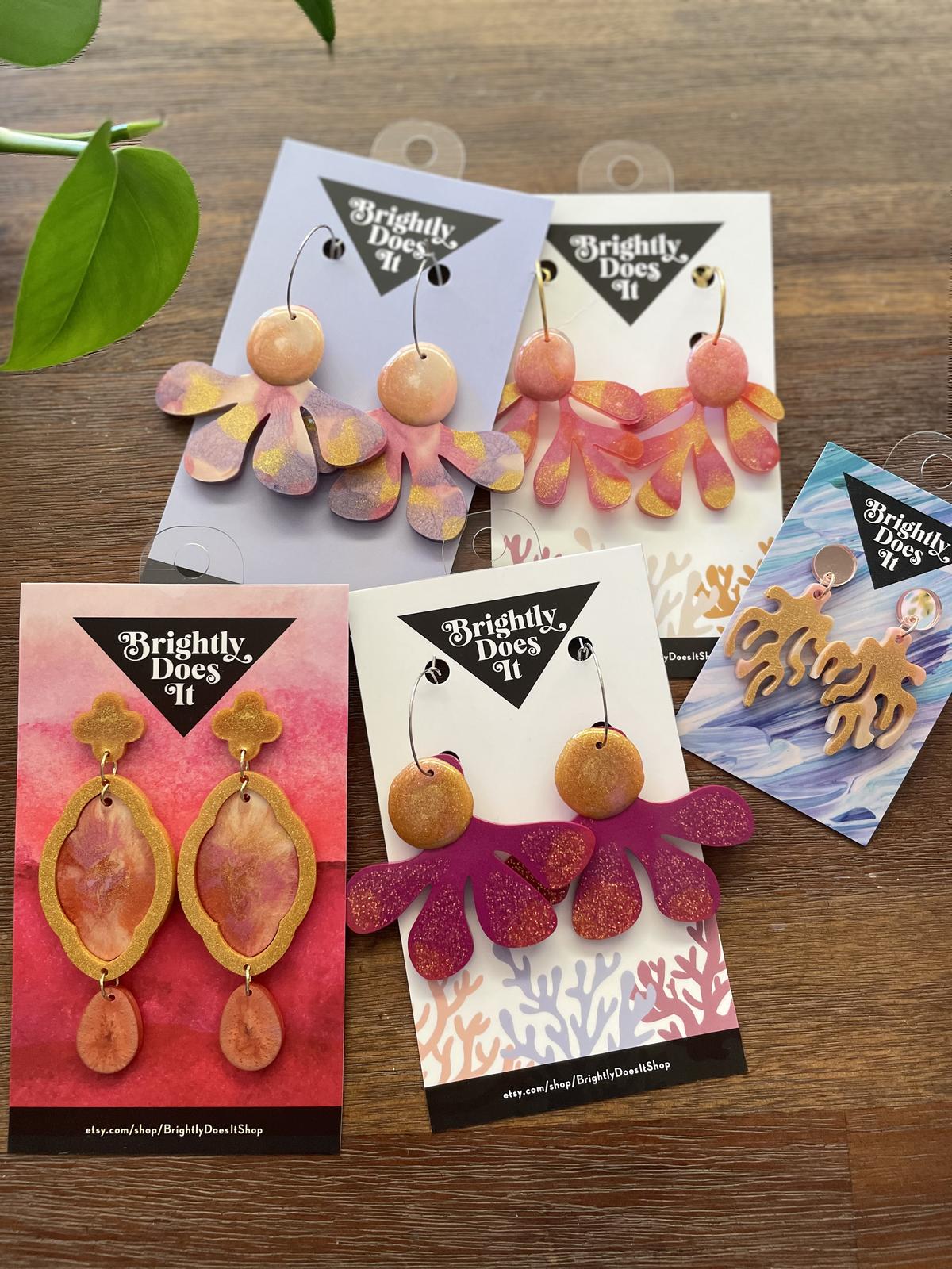 Brightly Does It – Resin earrings